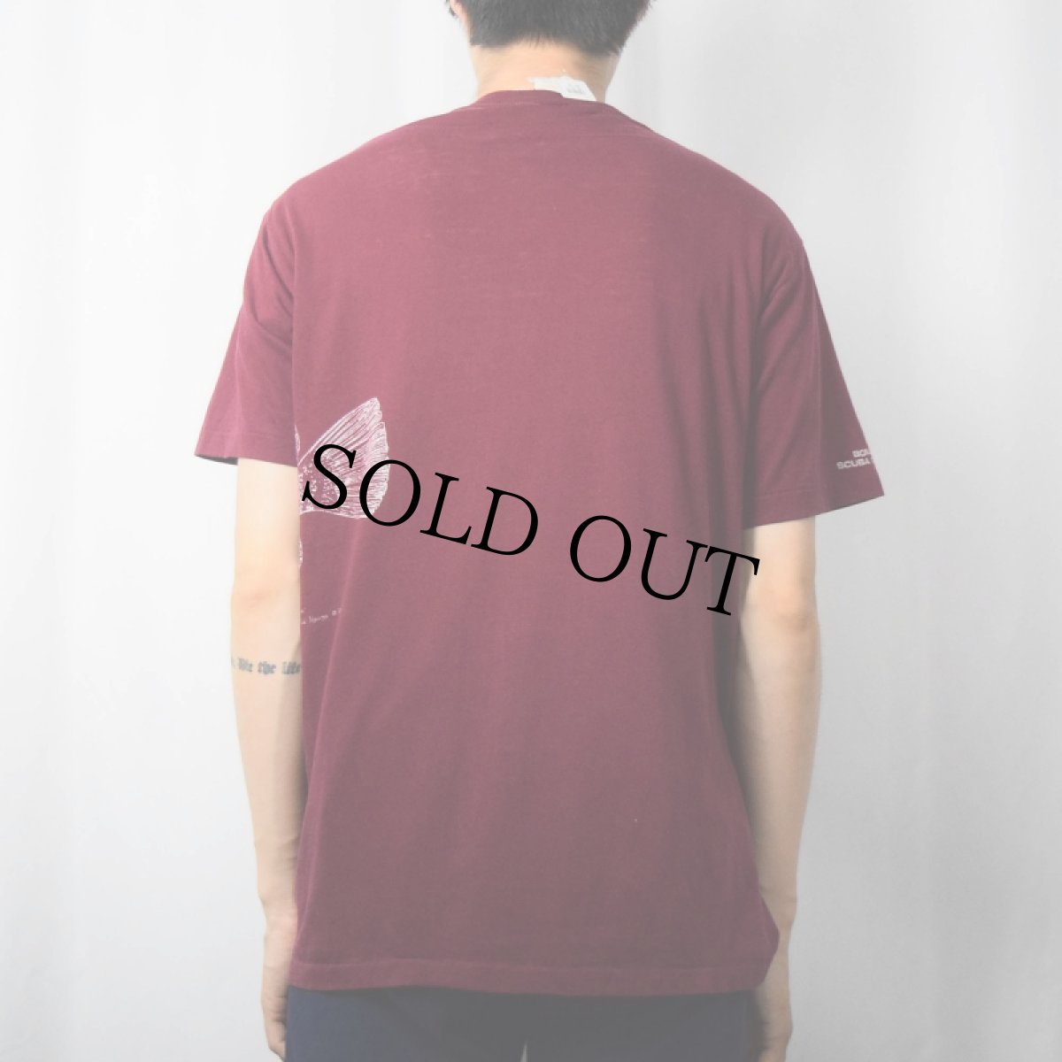 画像4: 80's USA製 "NASSAY GROUPER" 魚 巻きプリントTシャツ XL (4)