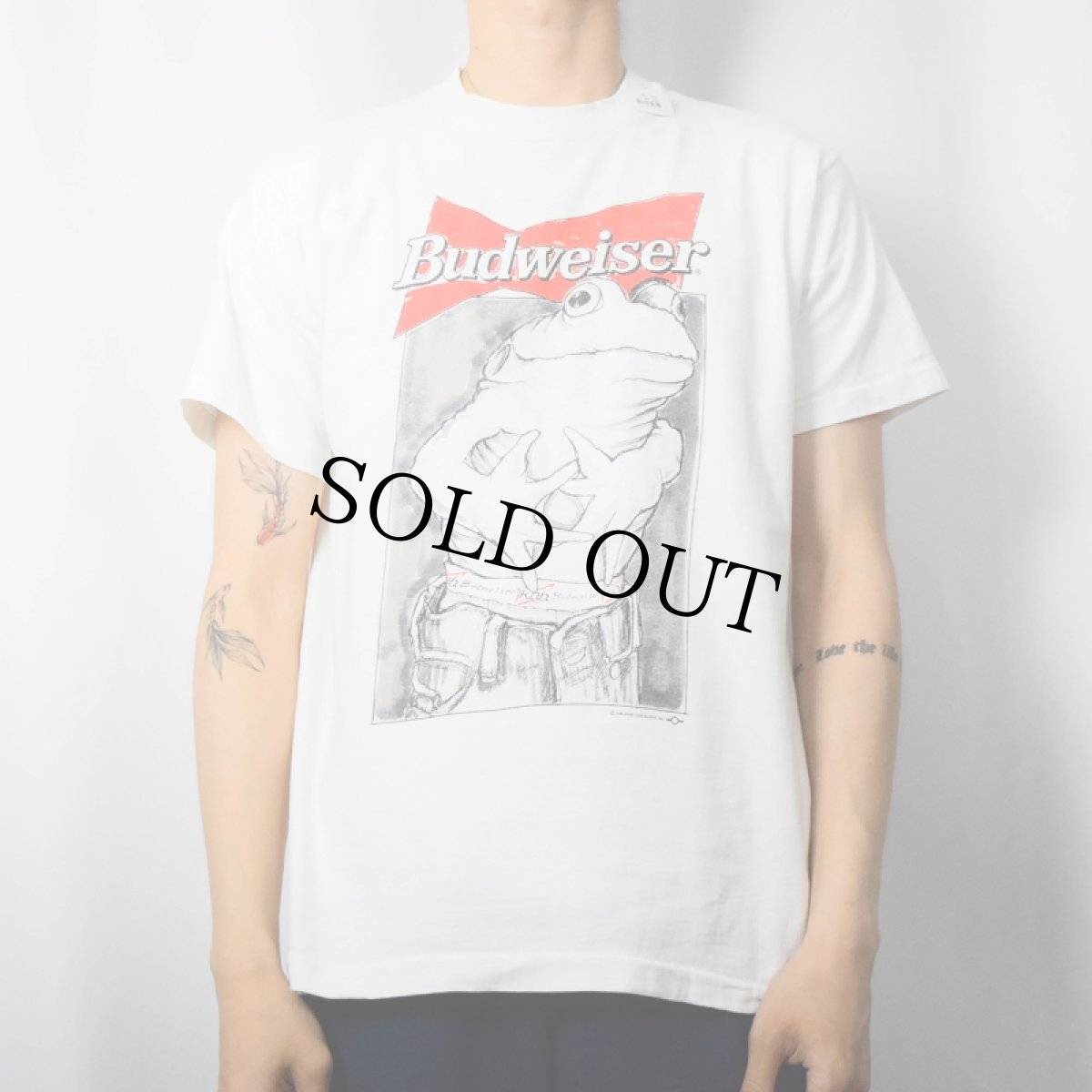 画像2: 90's Budweiser USA製 "Calvin Klein" ビールメーカー パロディTシャツ M (2)