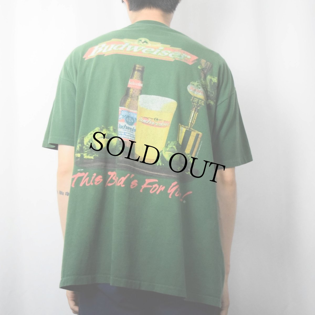 画像4: 90's Budweiser USA製 "This Bud's For You!" ビールメーカー プリントTシャツ XL (4)
