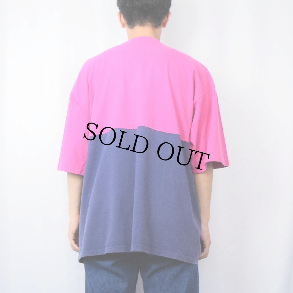 画像4: 90's 2トーン 無地Tシャツ (4)