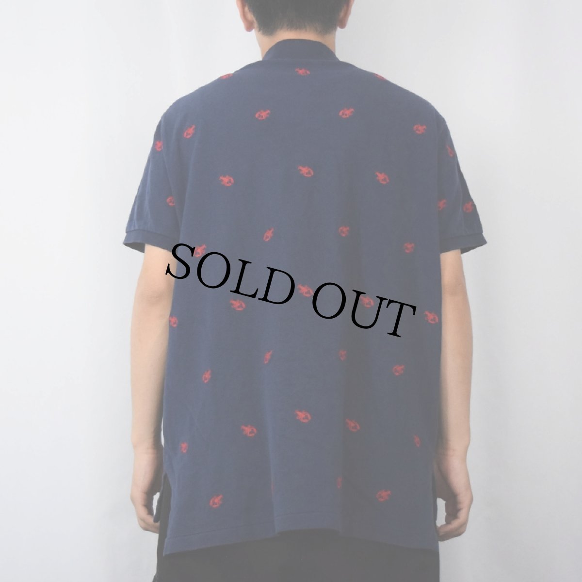 画像3: POLO Ralph Lauren ロブスター刺繍 鹿の子ポロシャツ NAVY L (3)