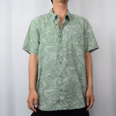 画像2: 19SS Patagonia 総柄 コットン×ポリエステルシャツ L (2)