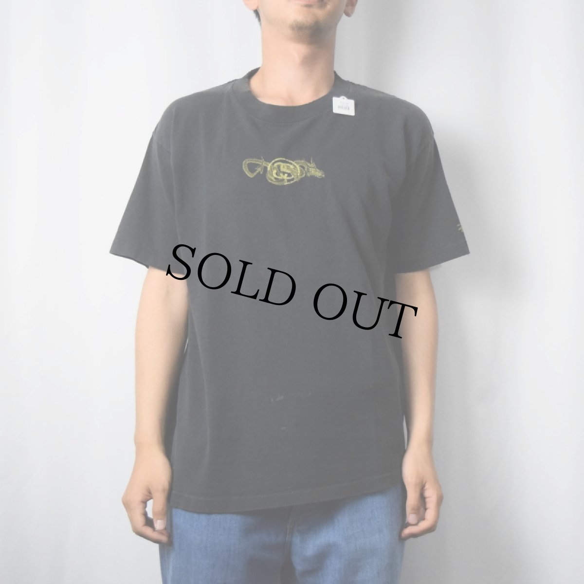 画像3: 90's STUSSY ロゴ×ドラゴンプリントTシャツ (3)
