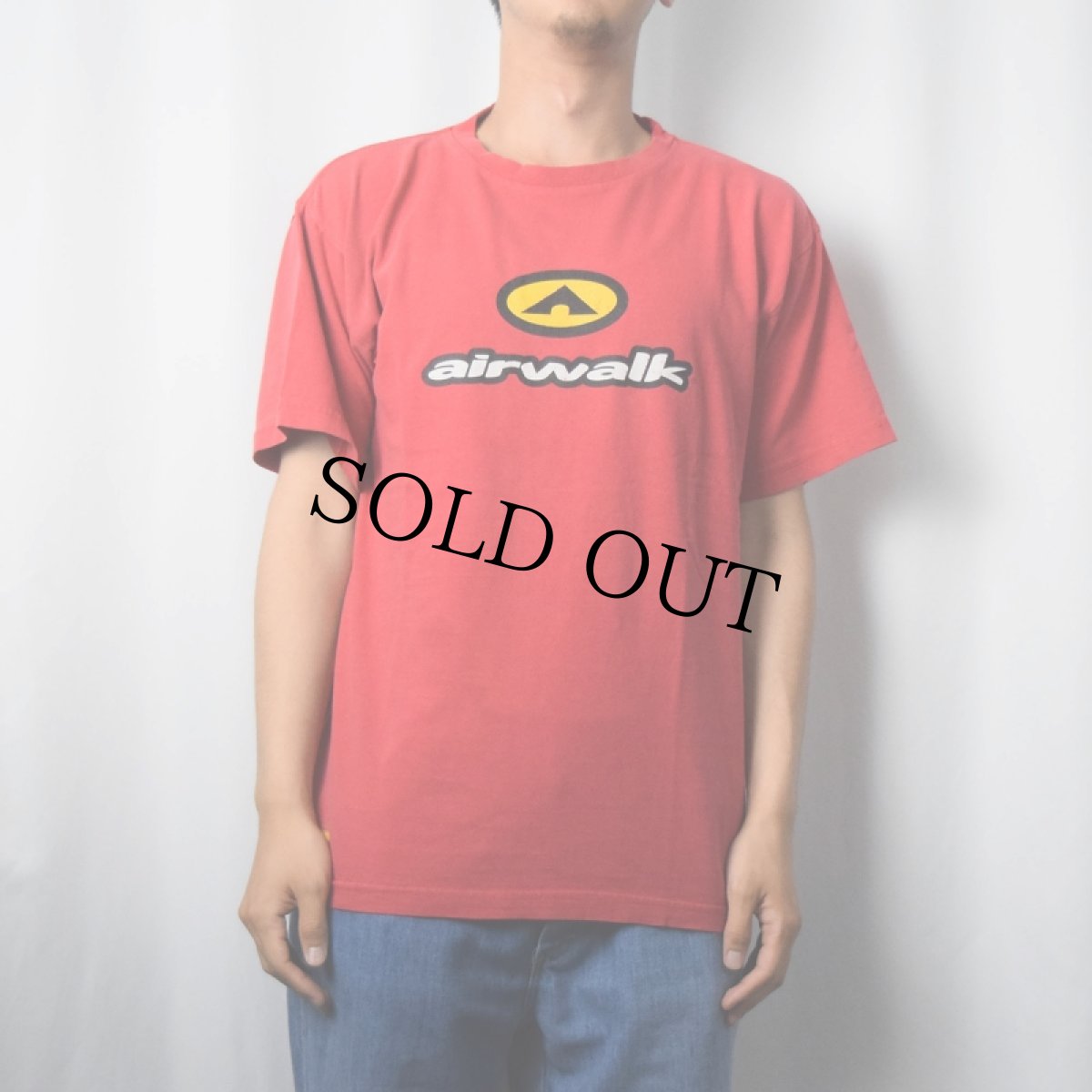 画像2: AIR WALK ロゴプリントTシャツ M (2)