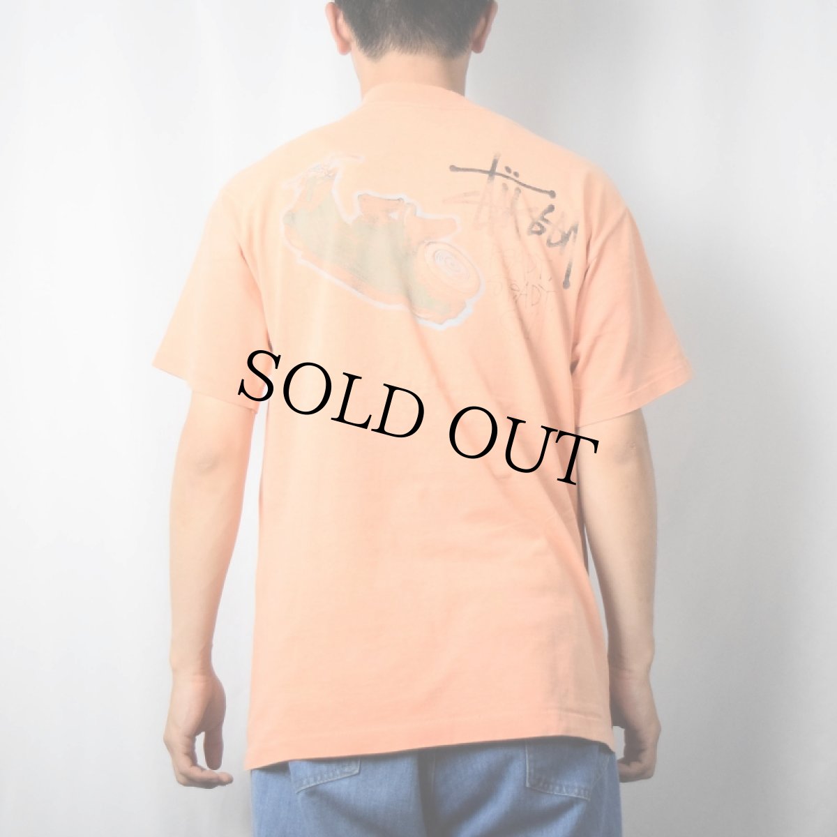 画像4: 90's STUSSY USA製 バイクイラストTシャツ L (4)