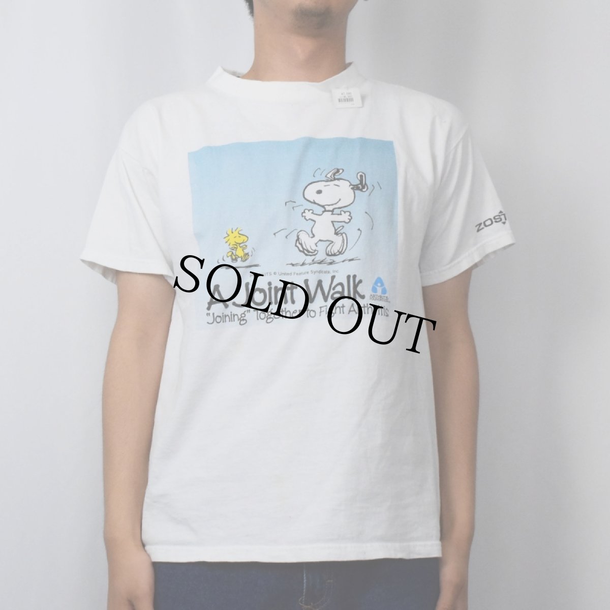 画像3: SNOOPY "A Joint Walk" キャラクタープリントTシャツ L (3)