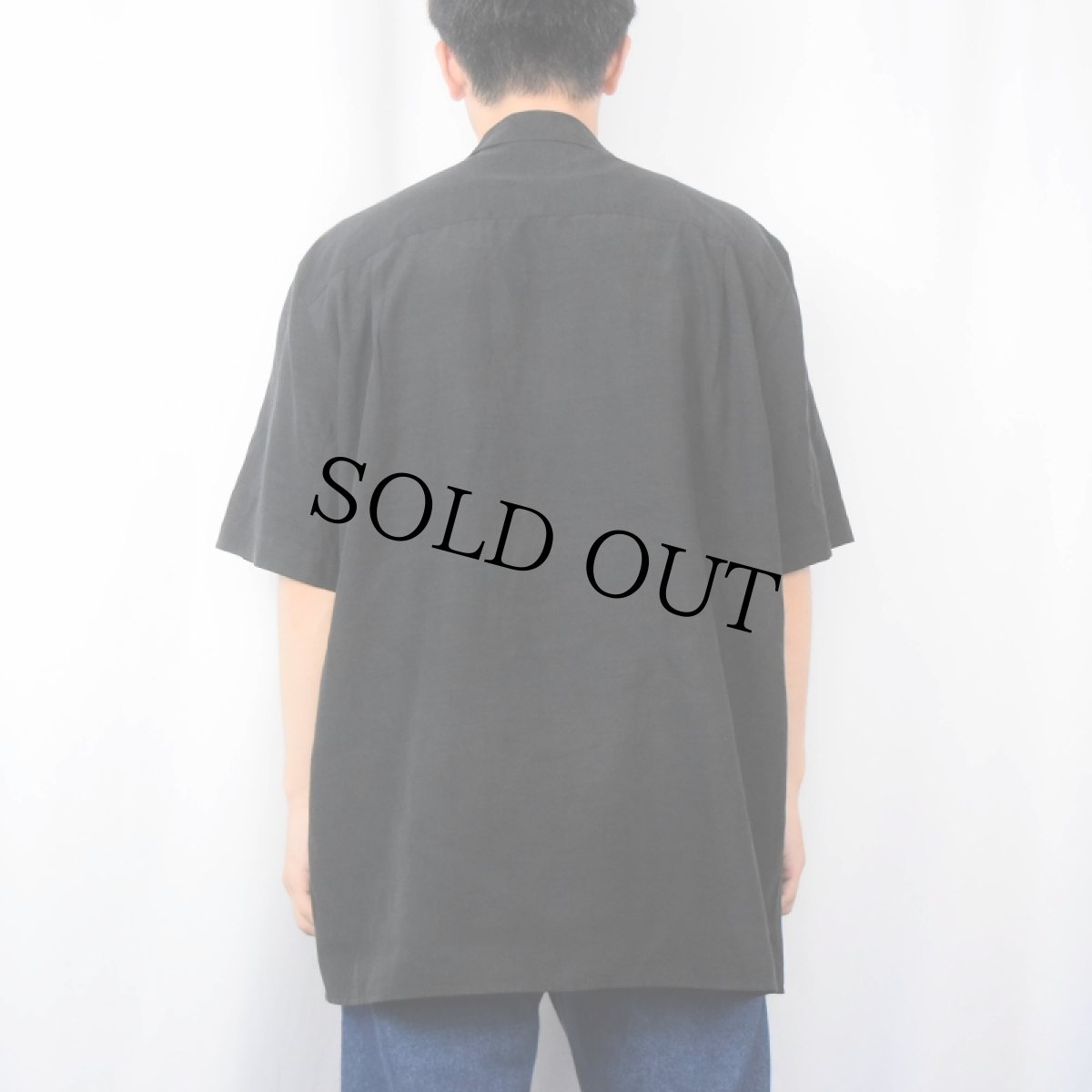 画像3: PUSSER'S WEST INDIES リーフ柄 シルク×コットンオープンカラーシャツ M (3)