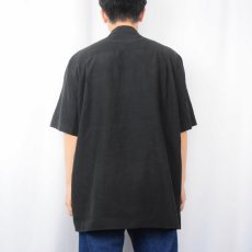 画像3: PUSSER'S WEST INDIES リーフ柄 シルク×コットンオープンカラーシャツ M (3)