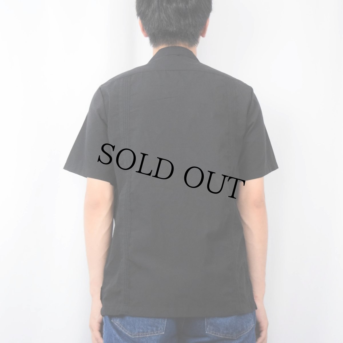 画像3: LADA 刺繍デザイン キューバシャツ BLACK SIZE18 (3)