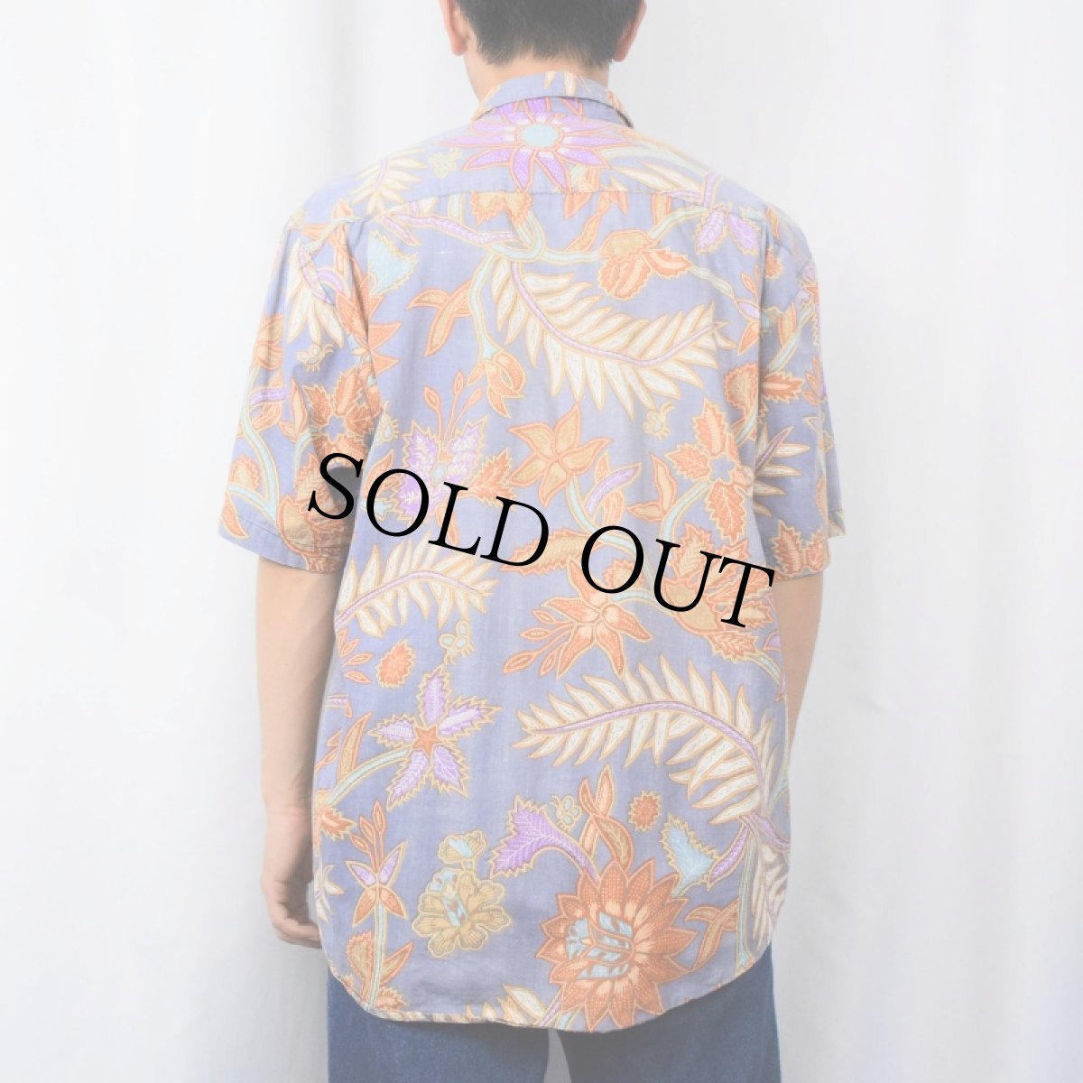 画像3: 80〜90's BANANA REPUBLIC 花柄 コットンシャツ M (3)