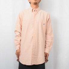 画像2: 【SALE】 Ralph Lauren "BIG SHIRT" ストライプ柄 コットンボタンダウンシャツ L (2)