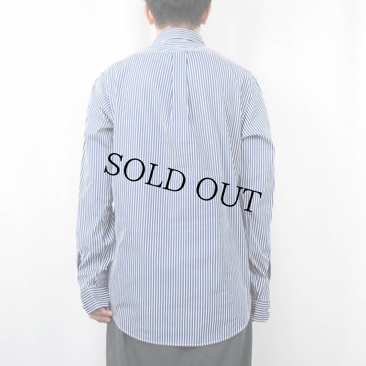 画像3: Ralph Lauren "CUSTOM FIT" ストライプ柄 コットンボタンダウンシャツ M (3)