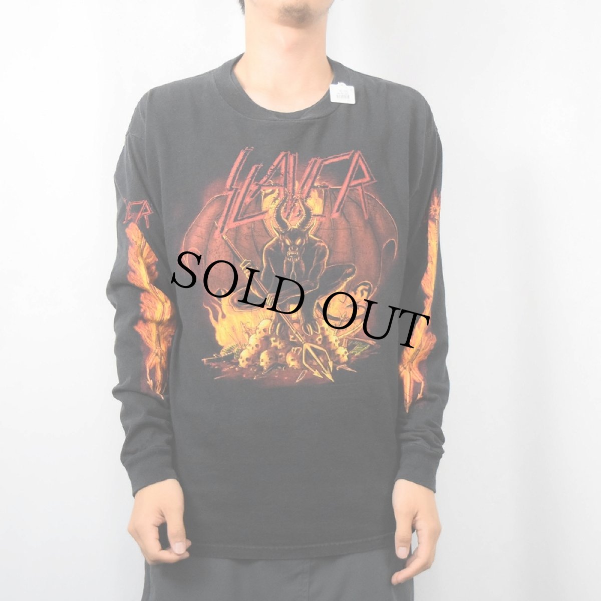 画像2: 2000's SLAYER ハードコアバンドロンT (2)