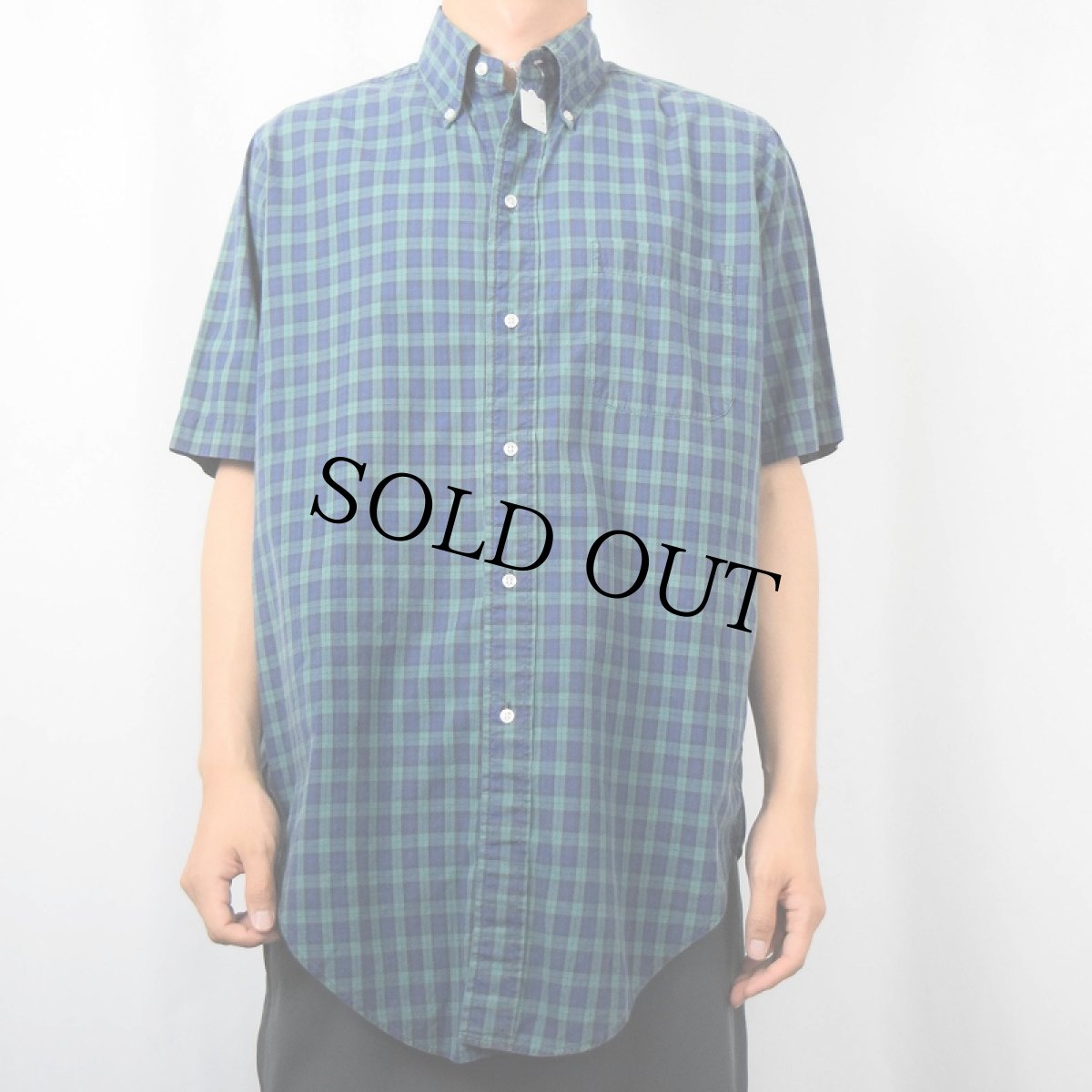 画像2: 70's Brooks Brothers USA製 6ボタン チェック柄 コットンボタンダウンシャツ SIZE15 1/2 (2)