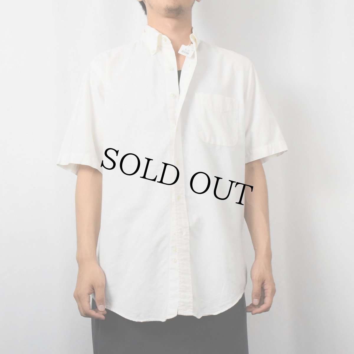 画像2: 90's Brooks Brothers USA製 コットンボタンダウンシャツ SIZE15 (2)