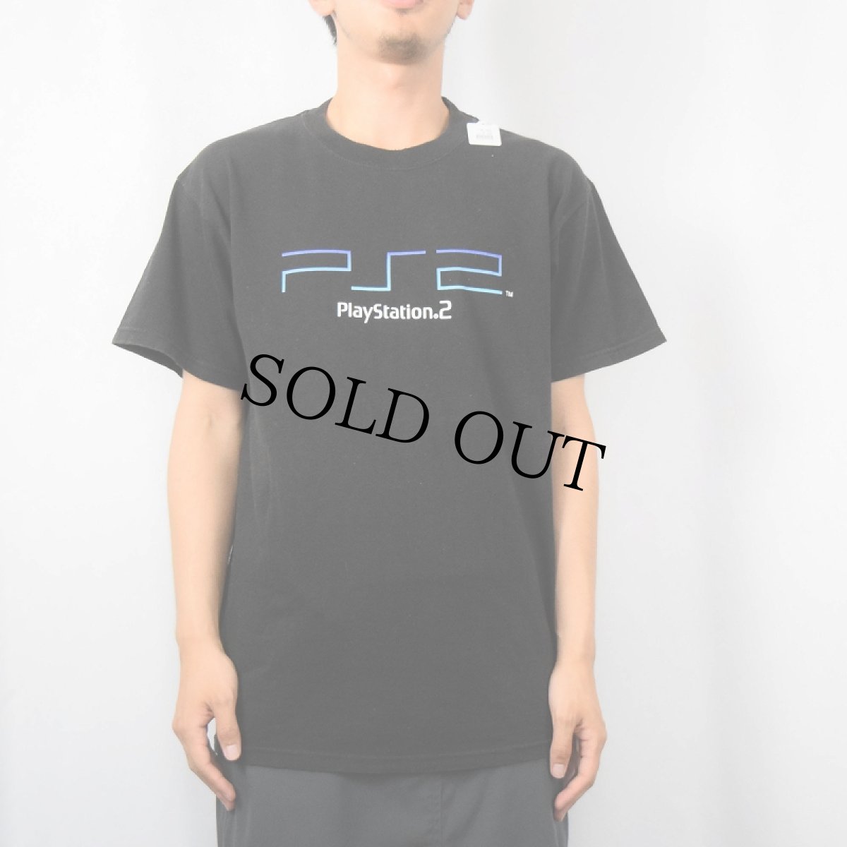 画像2: PlayStation 2 ロゴプリントTシャツ M (2)