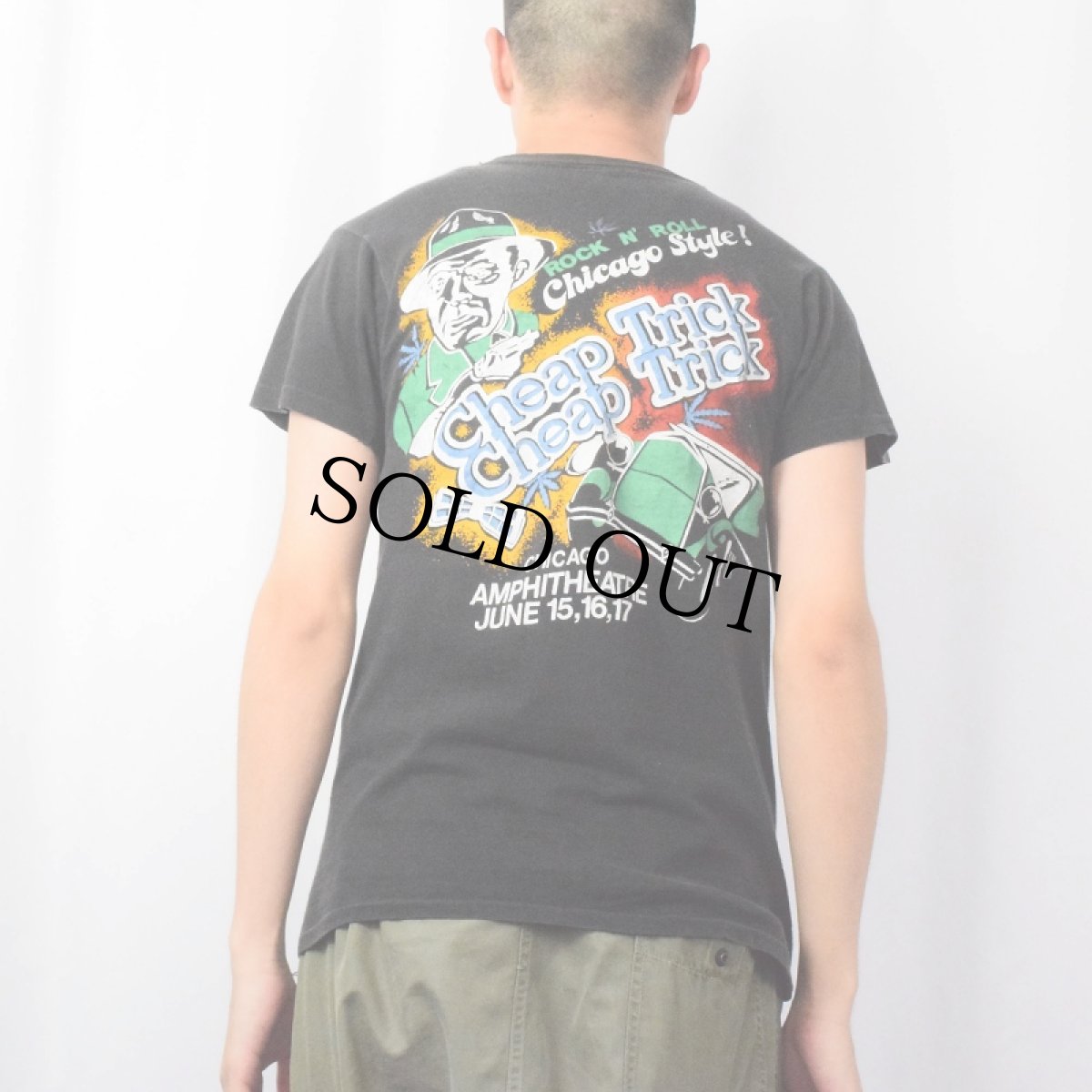 画像4: 70's Cheap Trick ロックバンドプリントTシャツ BLACK L (4)