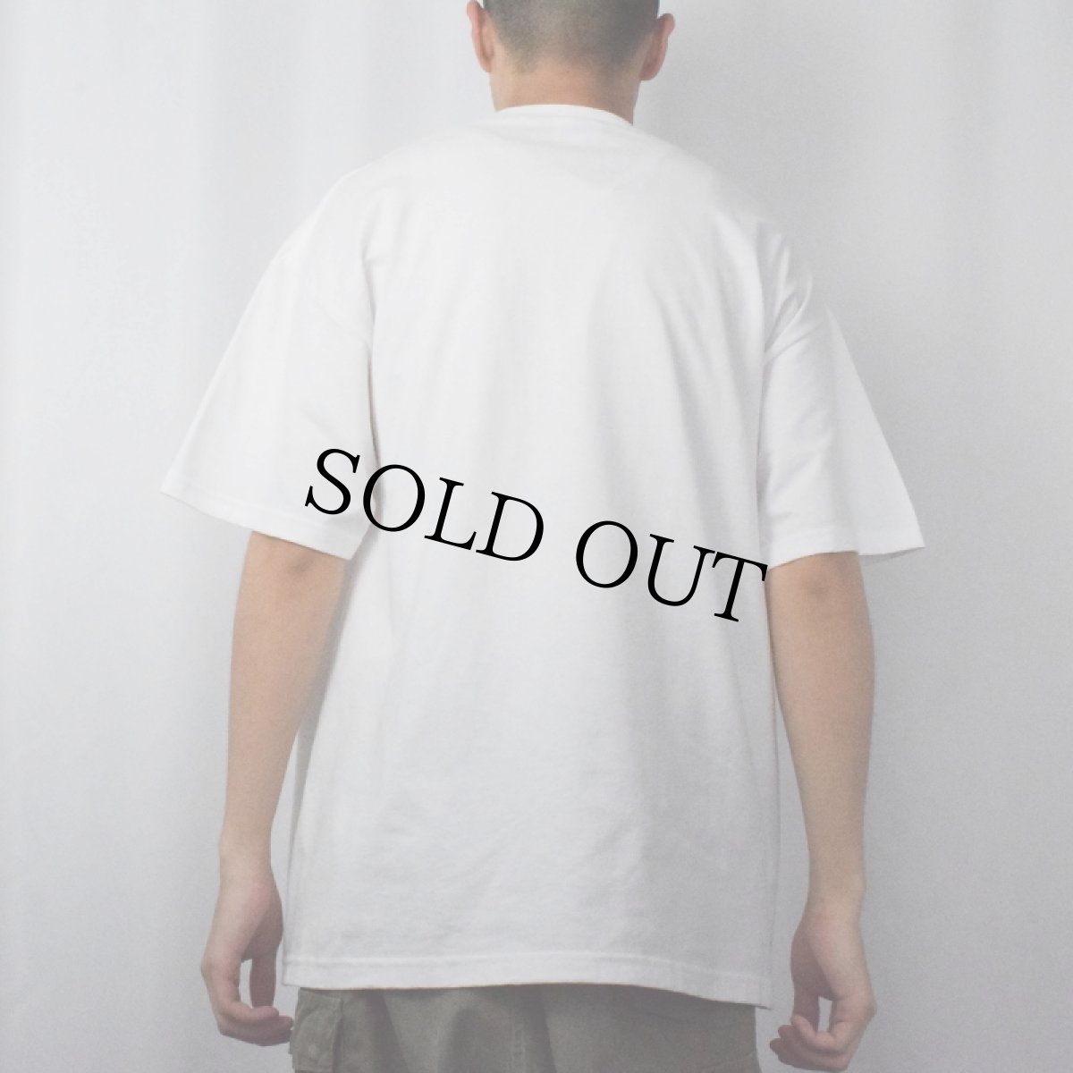 画像4: 【お客様お支払処理中】〜2000's Daniel Johnston  "KUNG FU CAT" アートプリントTシャツ L (4)