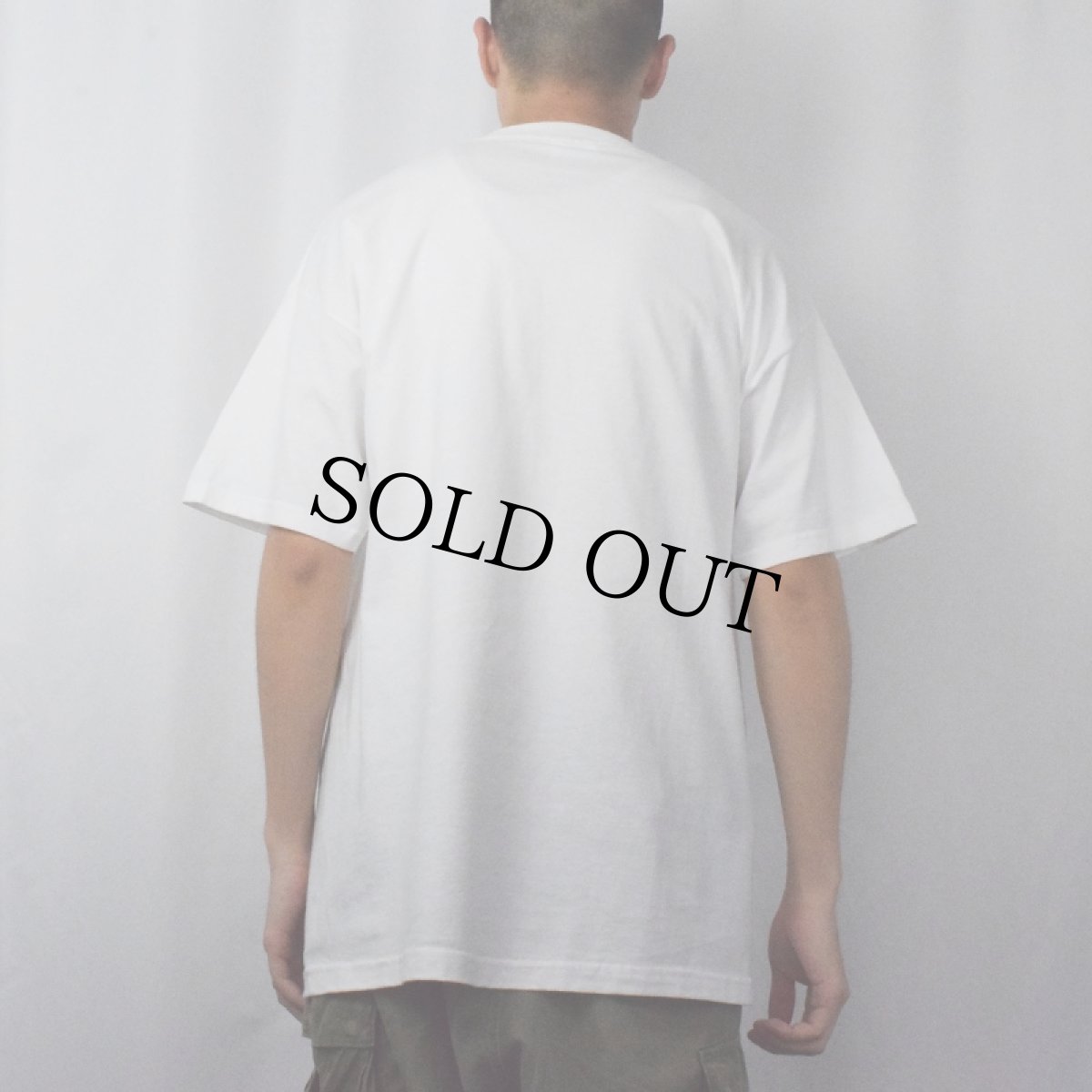 画像4: 【お客様お支払処理中】〜2000's Daniel Johnston  "KUNG FU CAT" アートプリントTシャツ L (4)