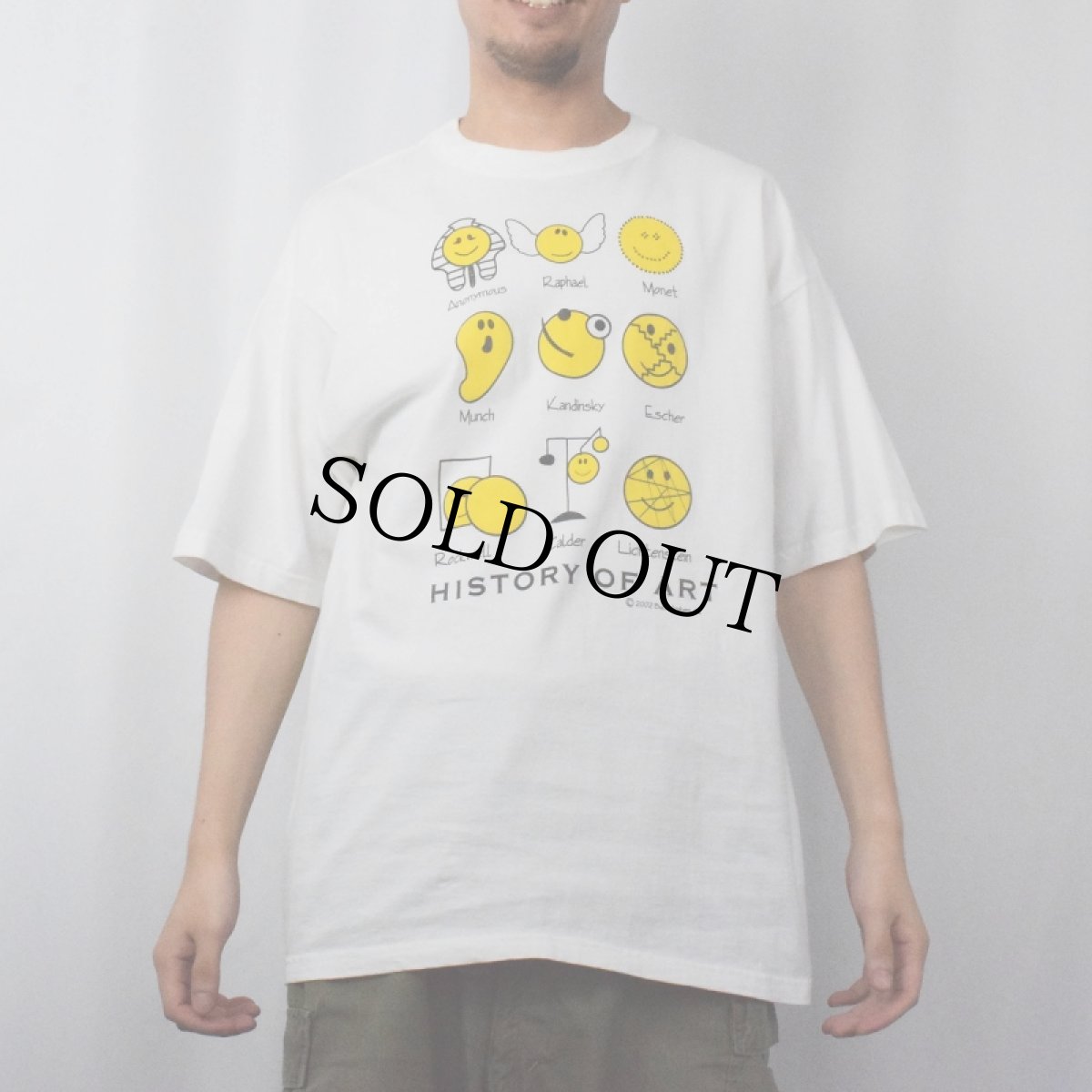 画像2: 2000's HISTORY OF ART USA製 アートプリントTシャツ XL (2)