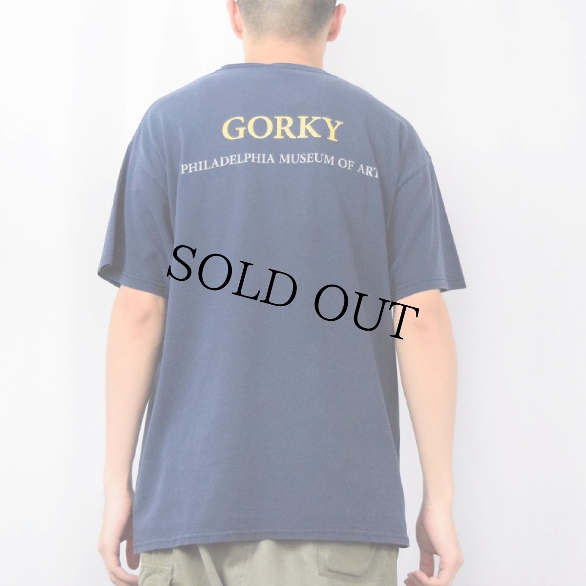 画像4: 90's Arshile Gorky USA製 "PHILADELPHIA MUSEUM OF ART" アートプリントTシャツ NAVY L (4)