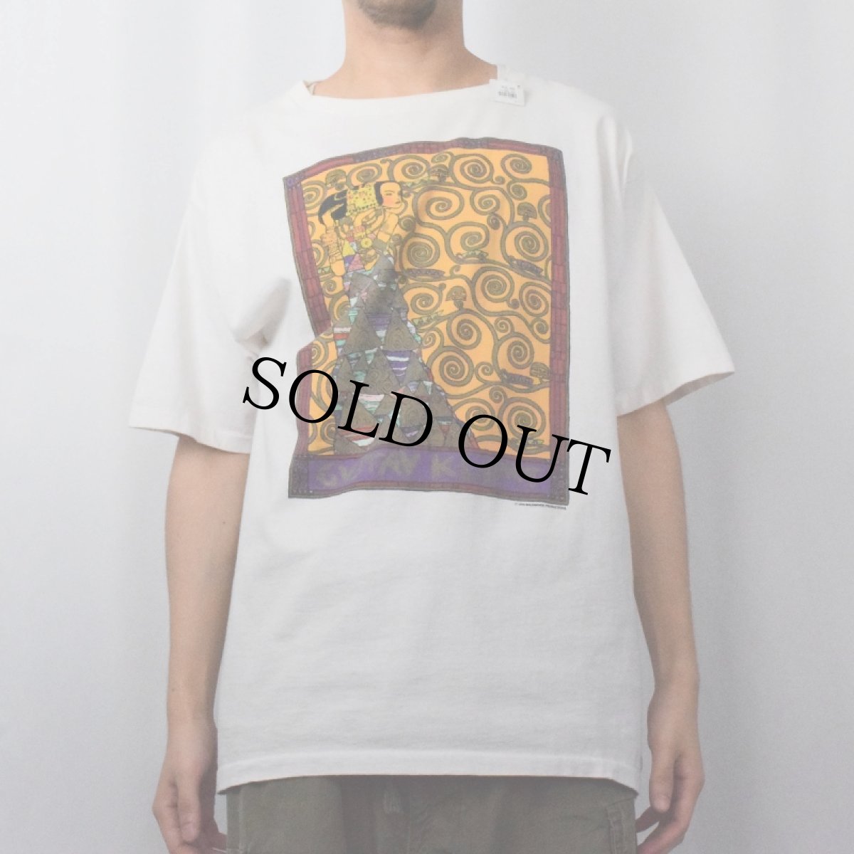 画像2: 90's Gustav Klimt USA製 "Die Erwartung" アートプリントTシャツ XL (2)
