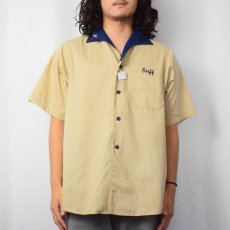 画像3: 90's King Louie USA製 "Gorgen FUNERAL HOME" ボーリングシャツ L (3)