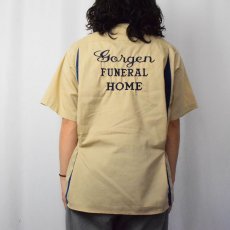 画像4: 90's King Louie USA製 "Gorgen FUNERAL HOME" ボーリングシャツ L (4)