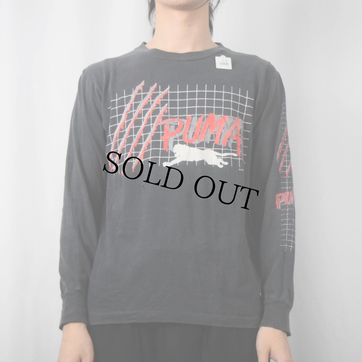 画像2: 80's PUMA ロゴプリントロンT (2)