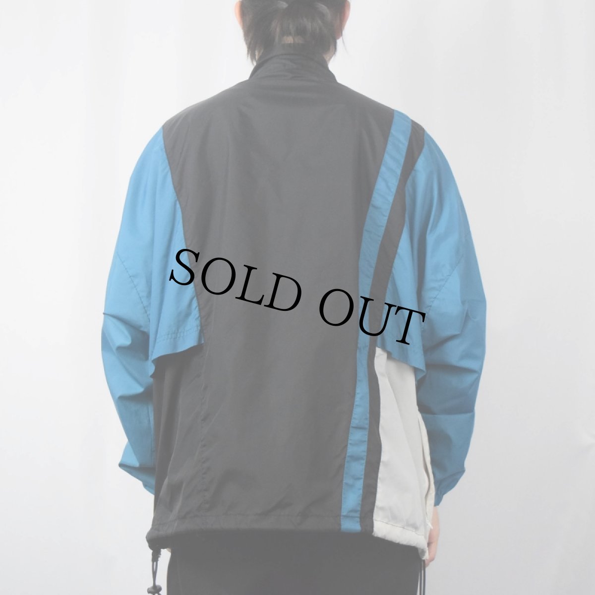 画像3: 90's NIKE 銀タグ ロゴ刺繍 切り替えデザイン ナイロンジャケット XXL (3)