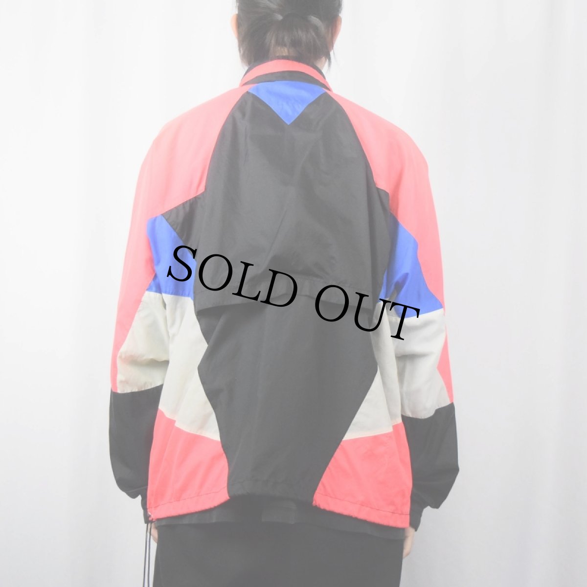 画像3: 90's NIKE 銀タグ 切り替えデザイン ナイロンジャケット L (3)