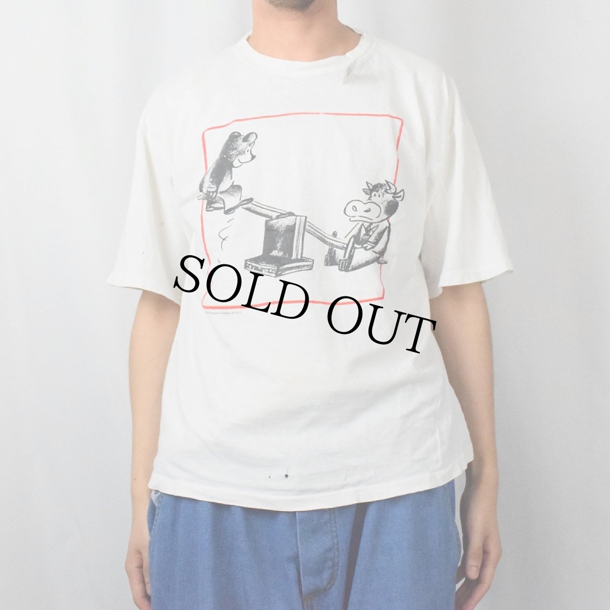 画像3: 80〜90's シュールイラストTシャツ XXL (3)