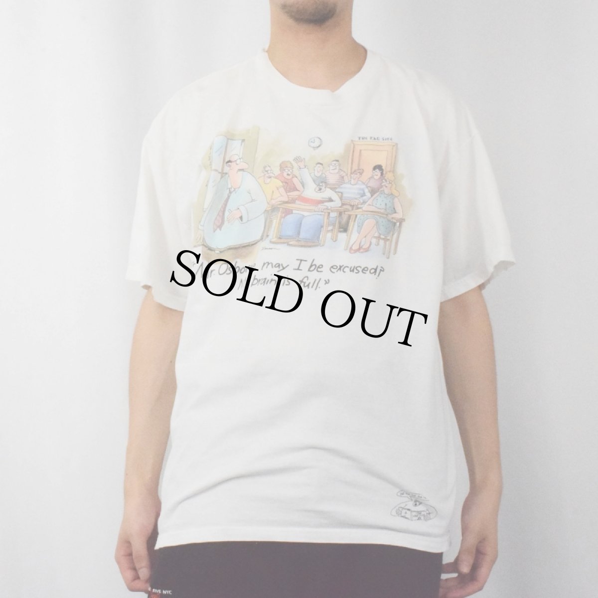 画像2: 80's THE FAR SIDE USA製 "Mr. Osborne, may I be excused?..." シュールイラストプリントTシャツ XL (2)
