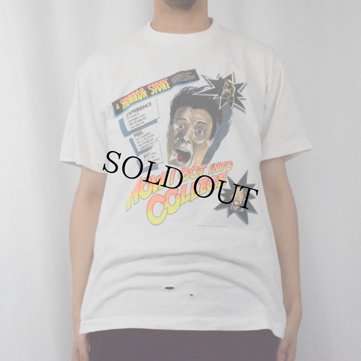 画像2: 80's How I Got into College USA製 ロマンティック・コメディ映画 プリントTシャツ L (2)