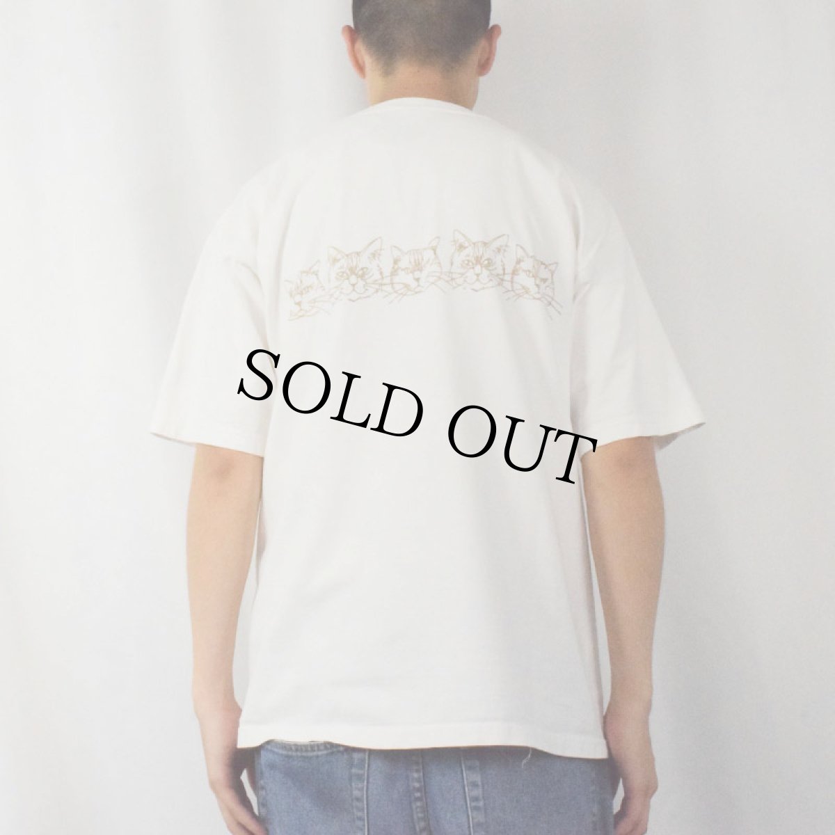 画像3: MICHIGAN RAG CO. USA製 猫プリントTシャツ XL (3)