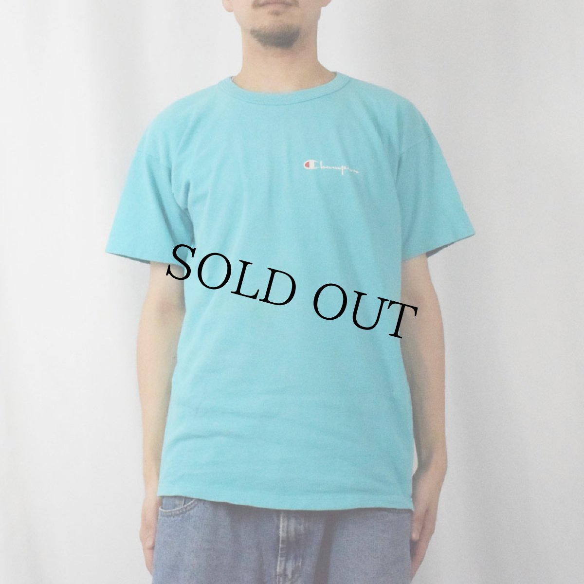 画像2: 90's Champion USA製 ロゴプリントTシャツ L (2)