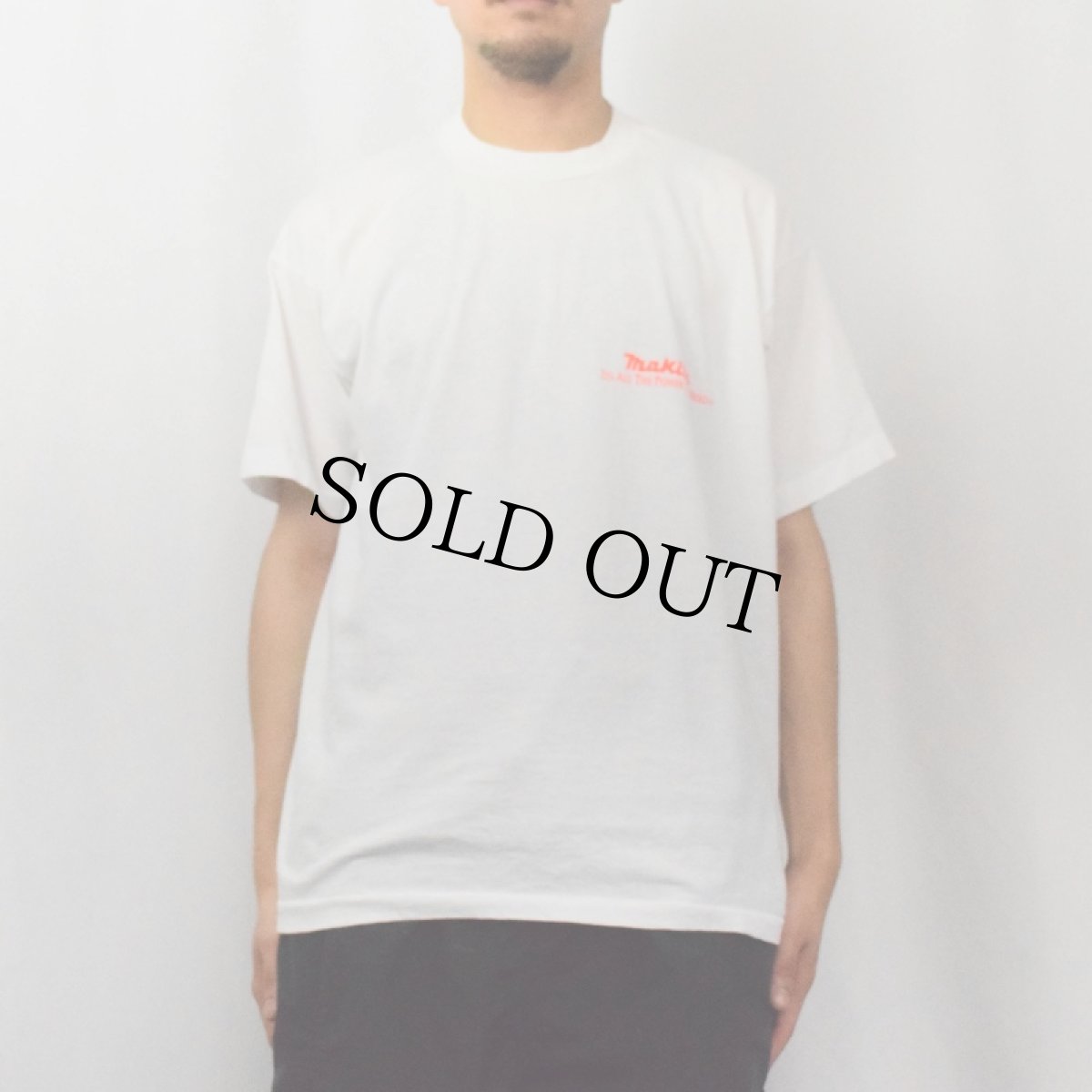 画像2: 90's Makita USA製 電動工具メーカー ロゴプリントTシャツ XL (2)