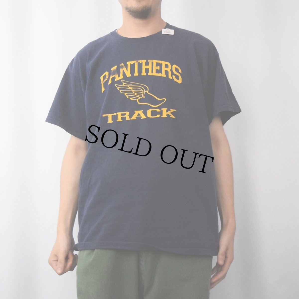 画像2: "PANTHERS TRACK" ウイングフットプリントTシャツ NAVY XL (2)