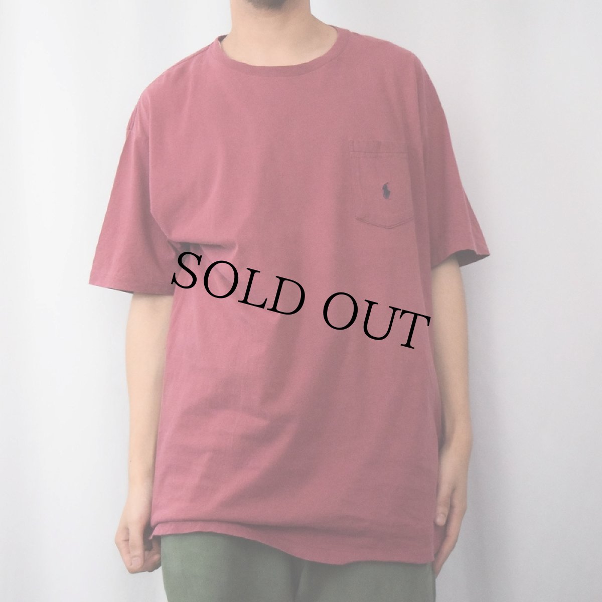 画像2: 90's POLO Ralph Lauren USA製 ロゴ刺繍 ポケットTシャツ (2)