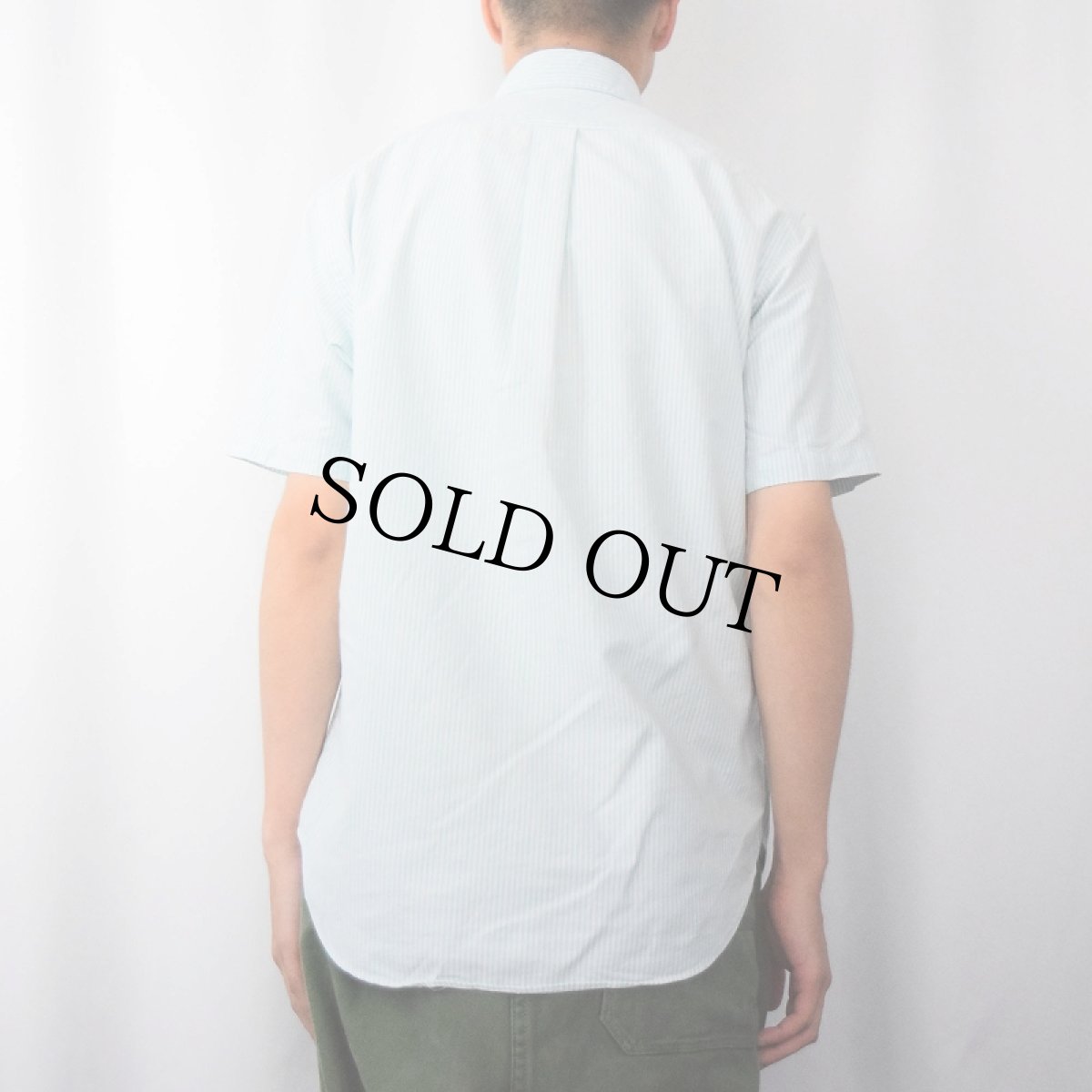 画像3: Ralph Lauren "CLASSIC FIT" ストライプ柄 コットンボタンダウンシャツ M (3)