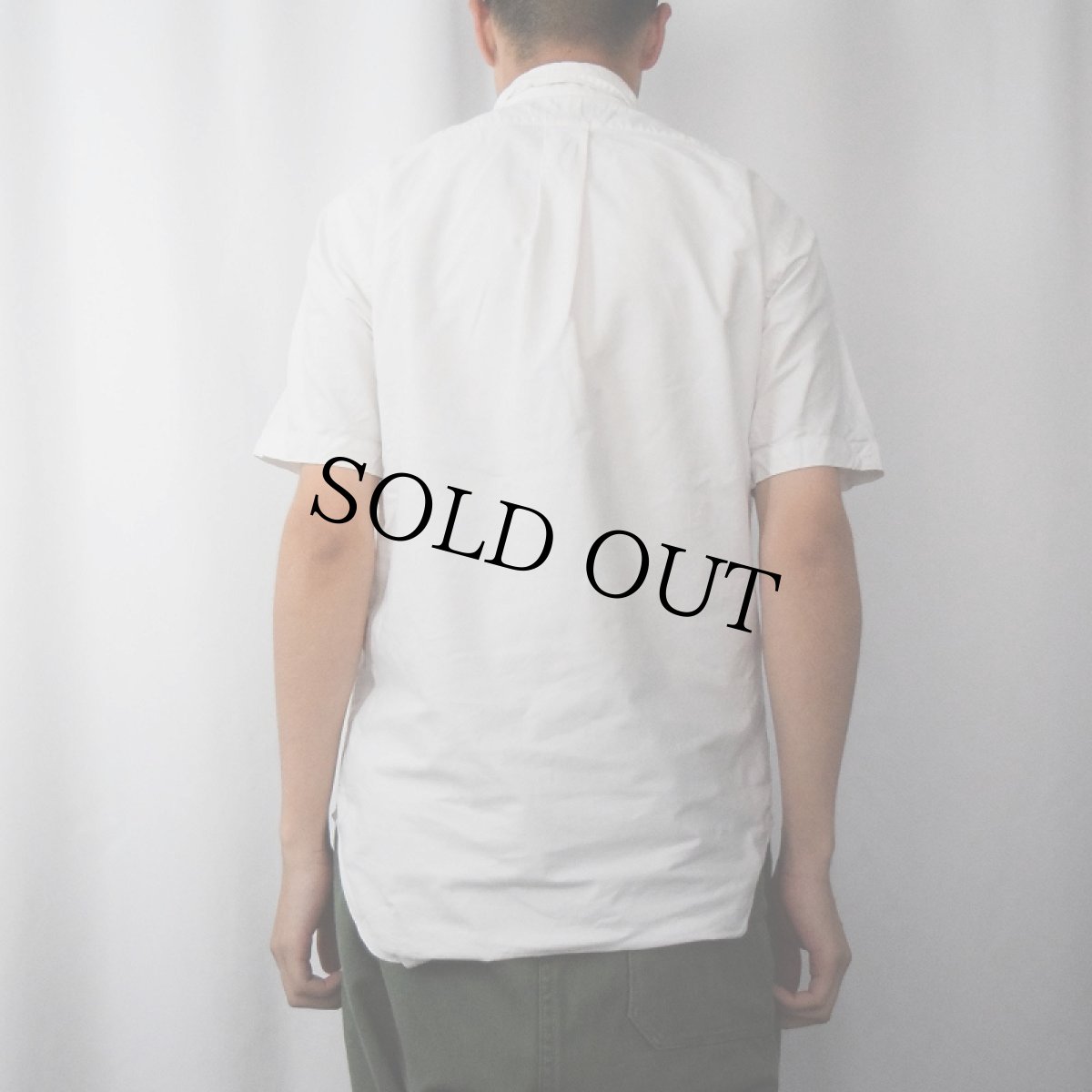 画像3: Ralph Lauren "CLASSIC FIT" ロゴ刺繍 コットンボタンダウンシャツ S (3)