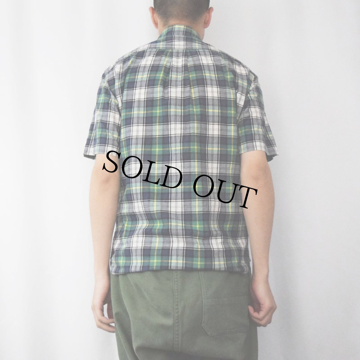 画像3: Ralph Lauren "CLASSIC FIT" マドラスチェック柄 コットンボタンダウンシャツ S (3)