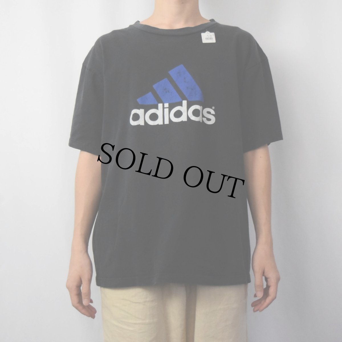 画像2: 90's adidas CANADA製 ロゴプリントTシャツ BLACK L (2)