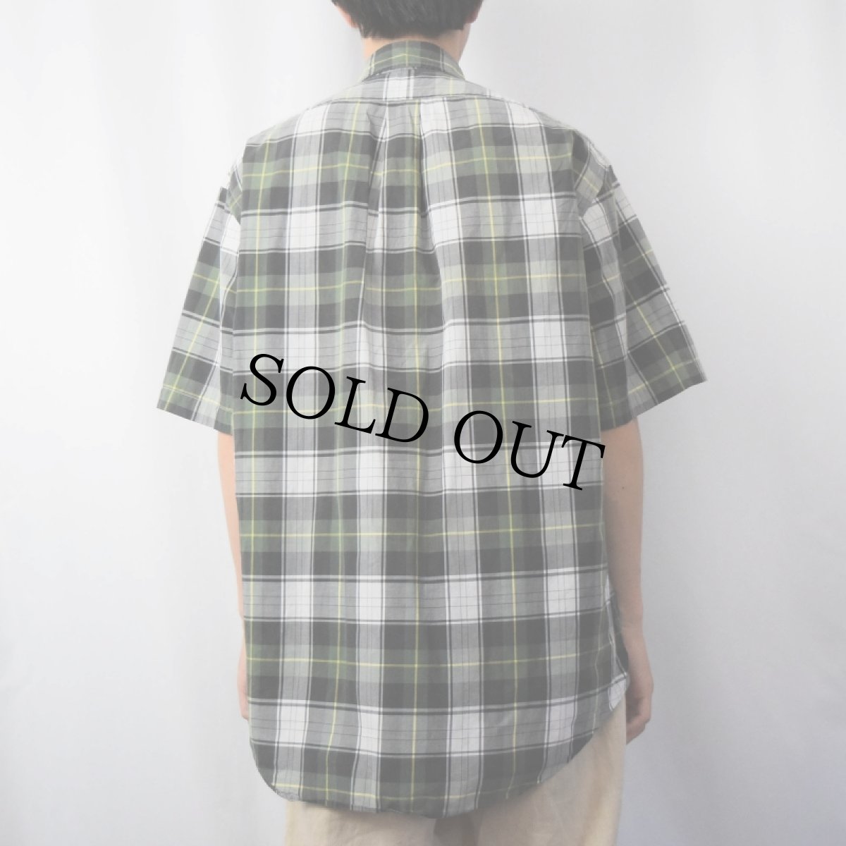 画像3: Ralph Lauren チェック柄 コットンボタンダウンシャツ M (3)