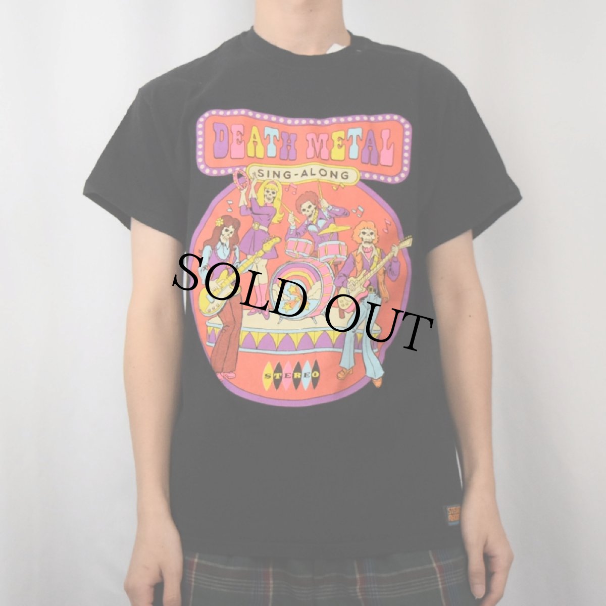 画像2: Steven Rhodes "DEATH METAL" イラストプリントTシャツ BLACK M (2)