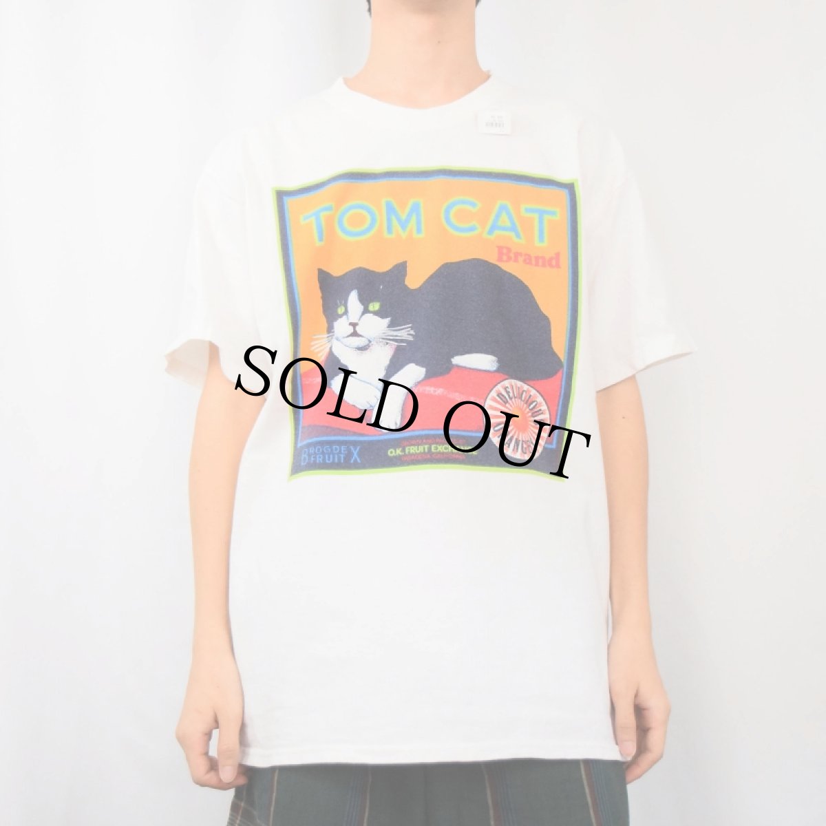 画像2: TOM CAT Brand 猫プリントTシャツ L (2)