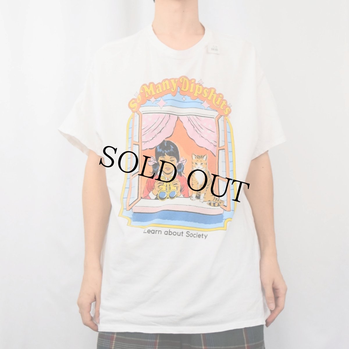 画像2: Steven Rhodes "So Many Dipshits" イラストプリントTシャツ XL (2)