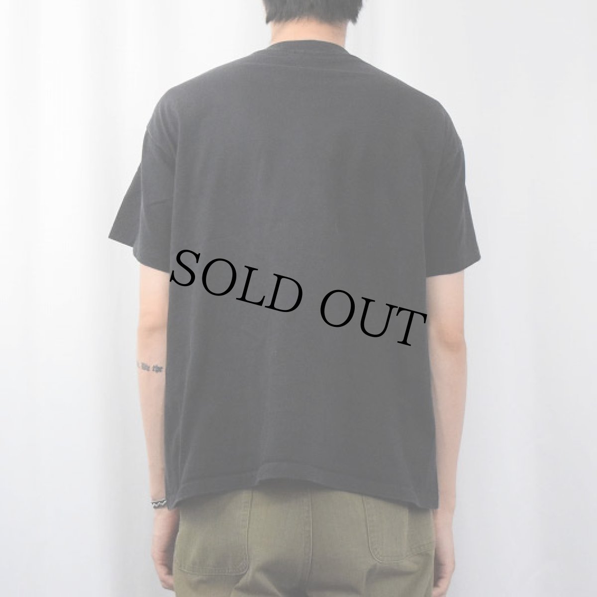 画像3: 90's Moret USA製 無地Tシャツ BLACK ONE SIZE (3)