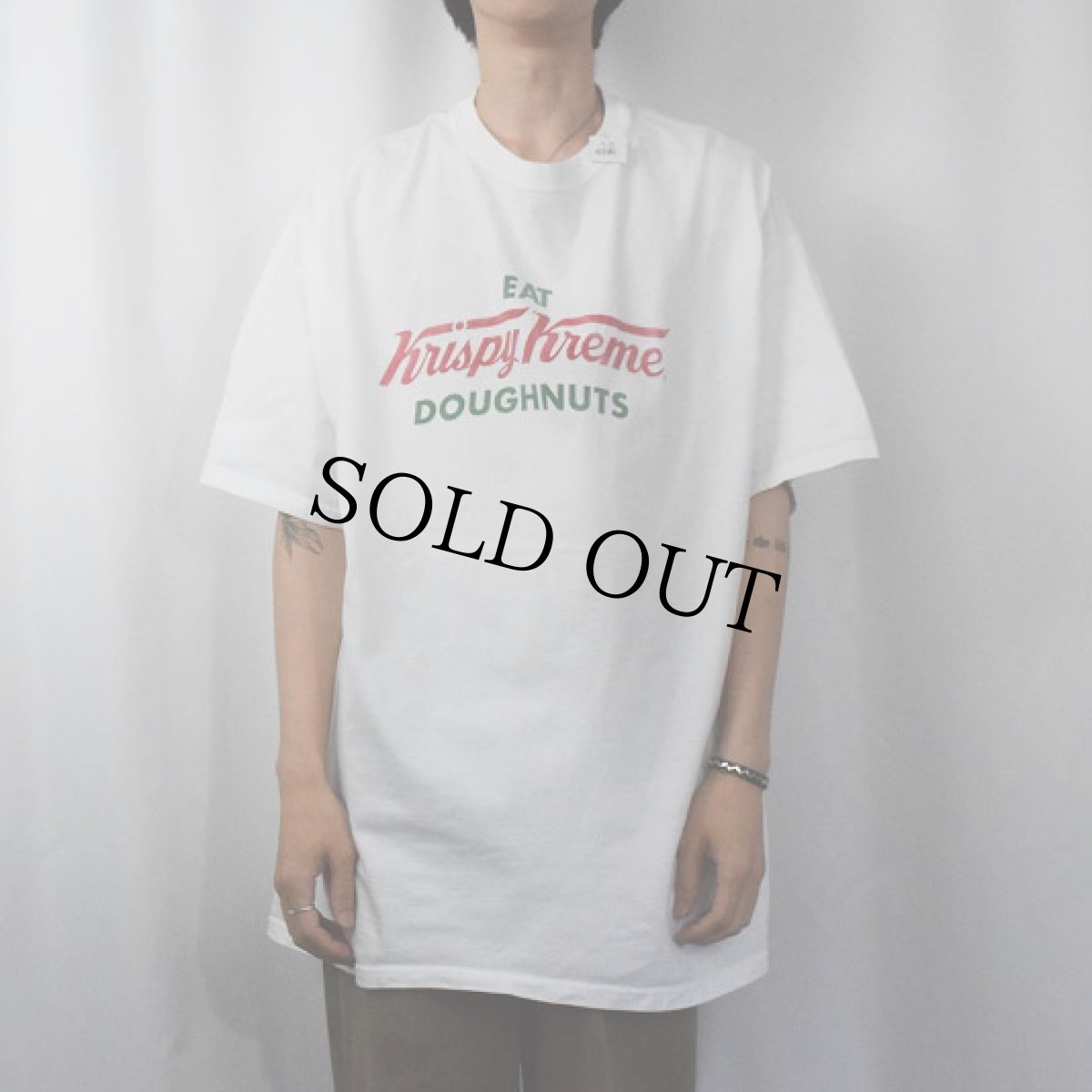 画像2: Krispy Kreme Doughnuts ドーナツショップ ロゴプリントTシャツ XXL (2)