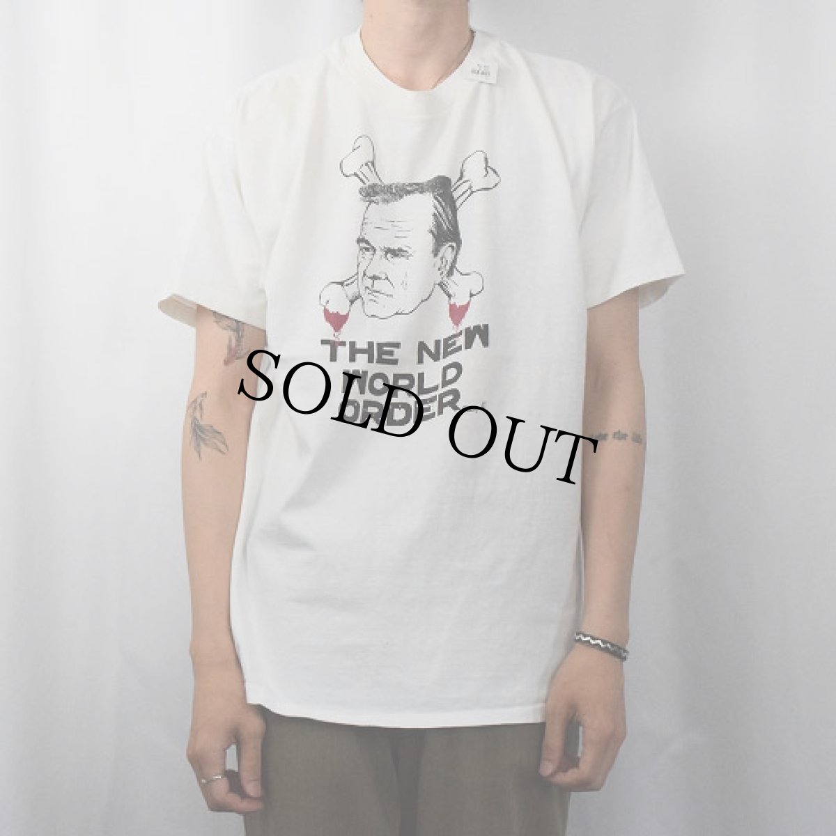 画像2: 90's George Herbert Walker Bush 大統領プリントTシャツ XL (2)